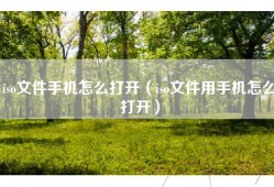 iso文件手机怎么打开（iso文件用手机怎么打开）