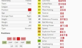 实况足球2017任意球排名前十球员脸型一览，顶尖高手尽显风采