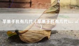苹果手机有几代（苹果手机有几代face id）