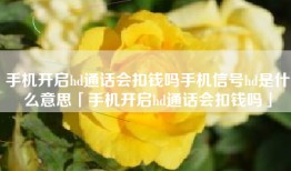 手机开启hd通话会扣钱吗手机信号hd是什么意思「手机开启hd通话会扣钱吗」
