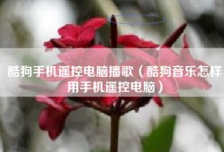 酷狗手机遥控电脑播歌（酷狗音乐怎样用手机遥控电脑）