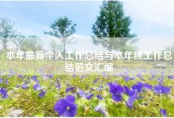 本年最新个人工作总结与本年终工作总结范文汇编