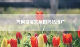 巧用百度文档做网站推广