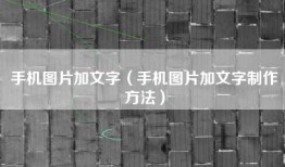 手机图片加文字（手机图片加文字制作方法）