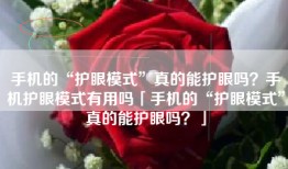 手机的“护眼模式”真的能护眼吗？手机护眼模式有用吗「手机的“护眼模式”真的能护眼吗？」