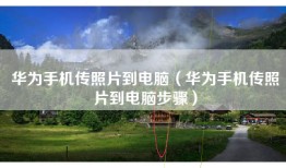 华为手机传照片到电脑（华为手机传照片到电脑步骤）