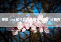 重温 1998 年谷歌蓝色链接外观，步骤在此
