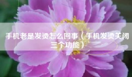 手机老是发烫怎么回事（手机发烫关闭三个功能）