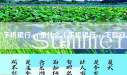 手机银行app是什么（手机银行app下载安装）
