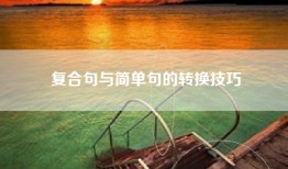 复合句与简单句的转换技巧