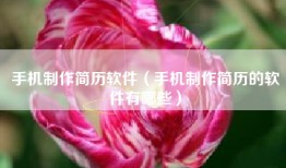 手机制作简历软件（手机制作简历的软件有哪些）