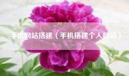 手机网站搭建（手机搭建个人网站）