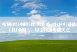 揭秘小红书网红打卡攻略，轻松打造热门打卡瞬间，吸引海量粉丝关注