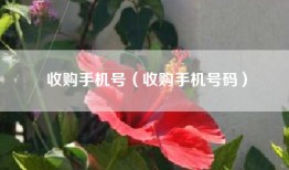 收购手机号（收购手机号码）
