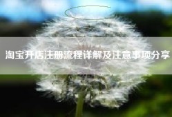 淘宝开店注册流程详解及注意事项分享