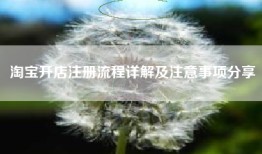 淘宝开店注册流程详解及注意事项分享