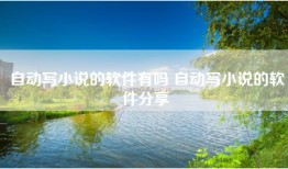 自动写小说的软件有吗 自动写小说的软件分享