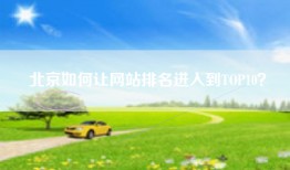 北京如何让网站排名进入到TOP10？