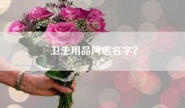 卫生用品网店名字？