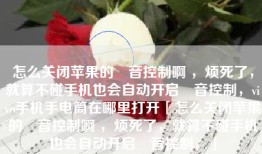 怎么关闭苹果的語音控制啊 ，烦死了，就算不碰手机也会自动开启語音控制，vivo手机手电筒在哪里打开「怎么关闭苹果的語音控制啊 ，烦死了，就算不碰手机也会自动开启語音控制，」