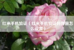 红米手机验证（红米手机验证码弹窗怎么设置）
