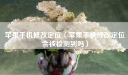 苹果手机修改定位（苹果手机修改定位会被检测到吗）