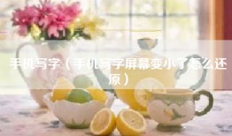 手机写字（手机写字屏幕变小了怎么还原）