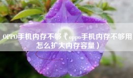 OPPO手机内存不够（oppo手机内存不够用怎么扩大内存容量）