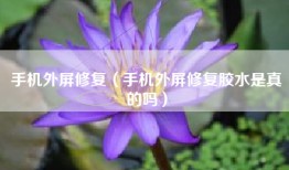 手机外屏修复（手机外屏修复胶水是真的吗）