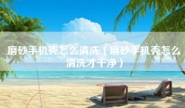 磨砂手机壳怎么清洗（磨砂手机壳怎么清洗才干净）