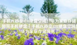 手机PC秒变4TB硬盘空间！华为家庭存储图赏手机硬盘「手机PC秒变4TB硬盘空间！华为家庭存储图赏」
