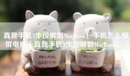 真我手机3步投屏到MacBook！手机怎么投屏电脑「真我手机3步投屏到MacBook！」