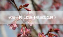 软膜手机（软膜手机膜怎么撕）