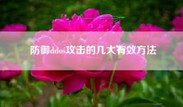 防御ddos攻击的几大有效方法