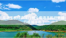 粤语手机铃声排行榜（粤语手机铃声排行榜前十名）
