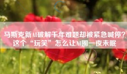 马斯克新AI破解千年难题却被紧急喊停？这个“玩笑”怎么让AI圈一夜未眠