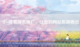 SEO搜索排名推广，让您的网站脱颖而出