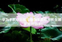 华为手机收音机（华为手机收音机在哪里能找到）
