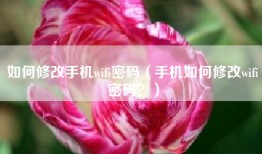 如何修改手机wifi密码（手机如何修改wifi密码？）