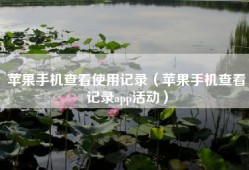 苹果手机查看使用记录（苹果手机查看记录app活动）
