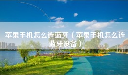 苹果手机怎么连蓝牙（苹果手机怎么连蓝牙设备）