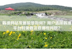 韩漫网站发展前景如何？用户选择韩漫平台时需要注意哪些问题？