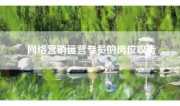 网络营销运营专员的岗位职责
