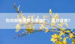 如何做好搜索引擎推广，提升效果？