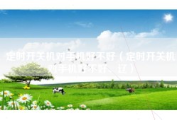 定时开关机对手机好不好（定时开关机对手机好不好、辽）