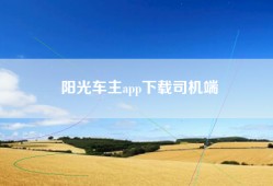 阳光车主app下载司机端