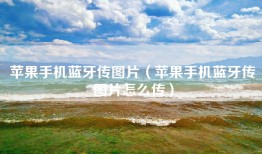 苹果手机蓝牙传图片（苹果手机蓝牙传图片怎么传）