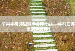 苹果手机哪里清除缓存（iphone手机在哪里清除缓存）