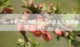 oppo手机怎么换屏（oppo手机怎么换屏视频）