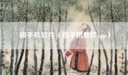 锁手机软件（锁手机软件app）